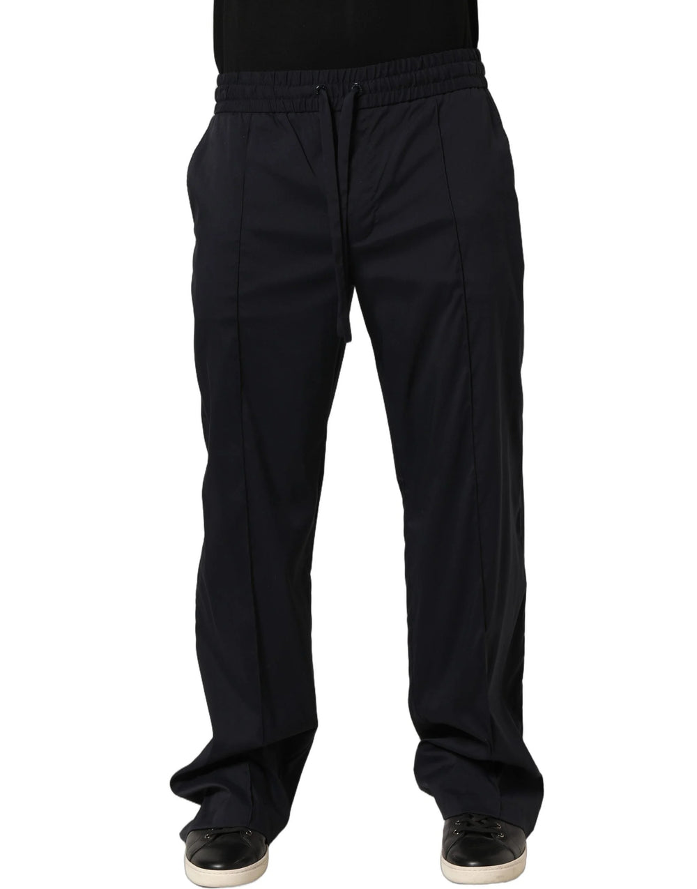 Dolce & Gabbana Black Nylon Straight Jogger Sweatpants Pants - IT48 | M