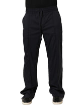 Dolce & Gabbana Black Nylon Straight Jogger Sweatpants Pants - IT48 | M
