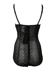 Dolce & Gabbana Black Nylon Stretch Bodysuit Lingerie Underwear - IT2 | S - Bodysuits
