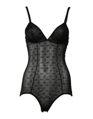 Dolce & Gabbana Black Nylon Stretch Bodysuit Lingerie Underwear - IT2 | S - Bodysuits