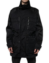 Dolce & Gabbana Black Nylon Winter Men Parka Coat Jacket - IT56 | XXL - Parkas