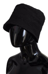 Dolce & Gabbana Black Nylon Women Bucket Cap Hat - 57 cm|S - Bucket Hats