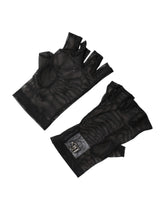 Dolce & Gabbana Black Nylon Wrist Length Fingerless Mitten Gloves - S/M