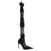 Dolce & Gabbana Black Over The Knee Sock Pumps Boots Shoes - EU38.5/US8