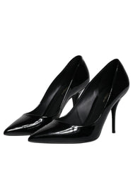 Dolce & Gabbana Black Patent Leather High Heels Pumps Shoes - EU37.5/US7 - Heels
