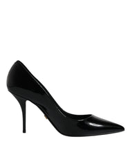 Dolce & Gabbana Black Patent Leather High Heels Pumps Shoes - EU37.5/US7 - Heels