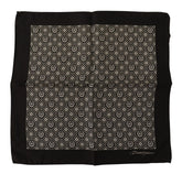 Dolce & Gabbana Black Patterned DG Logo Square Handkerchief Scarf - Scarves & Shawls