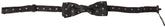 Dolce & Gabbana Black Patterned Silk Adjustable Men Neck Papillon Bow Tie - Neckties
