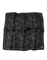 Dolce & Gabbana Black Patterned Silk Handkerchief Scarf - Scarves & Shawls