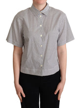 Dolce & Gabbana Black Polka Dot Collared Shirt White - IT42|M - Shirts