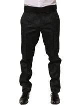 Dolce & Gabbana Black Polka Dot Cotton Dress Trouser Pants