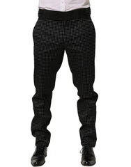 Dolce & Gabbana Black Polka Dot Cotton Dress Trouser Pants