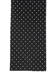 Dolce & Gabbana Black Polka Dot Neck Wrap Foulard 133.5cm x 12.5cm Scarf