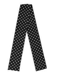 Dolce & Gabbana Black Polka Dot Neck Wrap Foulard 150cm x 12.5cm Scarf