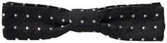 Dolce & Gabbana Black Polka Dot Silk Adjustable Men Neck Papillon Bow Tie - Neckties