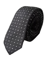 Dolce & Gabbana Black Polka Dot Silk Adjustable Men Tie - Neckties