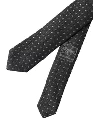 Dolce & Gabbana Black Polka Dot Silk Adjustable Men Tie - Neckties