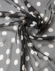 Dolce & Gabbana Black Polka Dot Silk Neck Wrap Shawl 205cm x 137cm Scarf