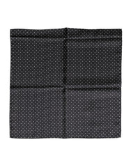 Dolce & Gabbana Black Polka Dot Silk Square Foulard Scarf