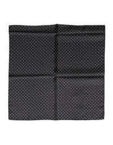 Dolce & Gabbana Black Polka Dot Silk Square Foulard Scarf
