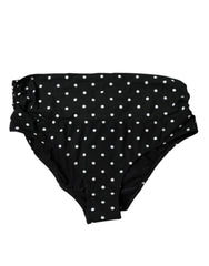 Dolce & Gabbana Black Polka Dot Swimsuit Bikini Bottom Swimwear - IT4 | L - Classic Bikinis