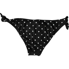 Dolce & Gabbana Black Polka Dot Swimwear Beachwear Bottom Bikini - Classic Bikinis