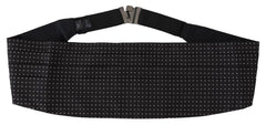 Dolce & Gabbana Black Polka Dot Wide Waist Men Belt Cummerband - IT52 | L - Suspenders