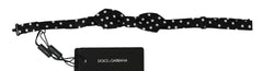 Dolce & Gabbana Black Polka Dots Adjustable Neck Bow Tie - Neckties