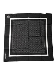 Dolce & Gabbana Black Polka Dots Cotton Handkerchief Scarf - Scarves & Shawls