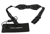 Dolce & Gabbana Black Polka Dots Mens Necktie Papillon 100% Silk Bow Tie - Neckties