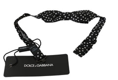 Dolce & Gabbana Black Polka Dots Mens Necktie Papillon 100% Silk Bow Tie - Neckties
