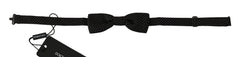 Dolce & Gabbana Black Polka Dots Silk Adjustable Neck Papillon Men Bow Tie - Neckties
