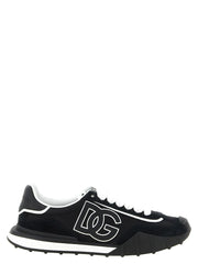 Dolce & Gabbana Black Polyamide Athletic Sneakers