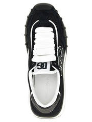 Dolce & Gabbana Black Polyamide Athletic Sneakers