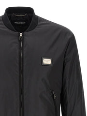 Dolce & Gabbana Black Polyamide Bomber