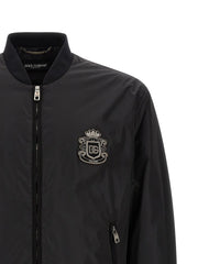 Dolce & Gabbana Black Polyamide Bomber - XXL