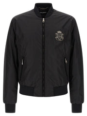 Dolce & Gabbana Black Polyamide Bomber - XXL