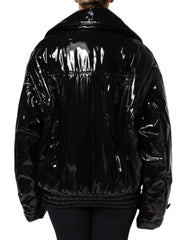 Dolce & Gabbana Black Polyester Button Down Blouson Jacket - Bomber Jackets