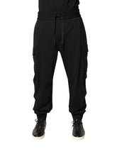 Dolce & Gabbana Black Polyester Cargo Jogger Men Trouser Pants - IT50 | L