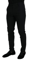 Dolce & Gabbana Black Polyester Chino Formal Pants - IT48 | M - Chinos