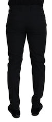 Dolce & Gabbana Black Polyester Chino Formal Pants - IT48 | M - Chinos
