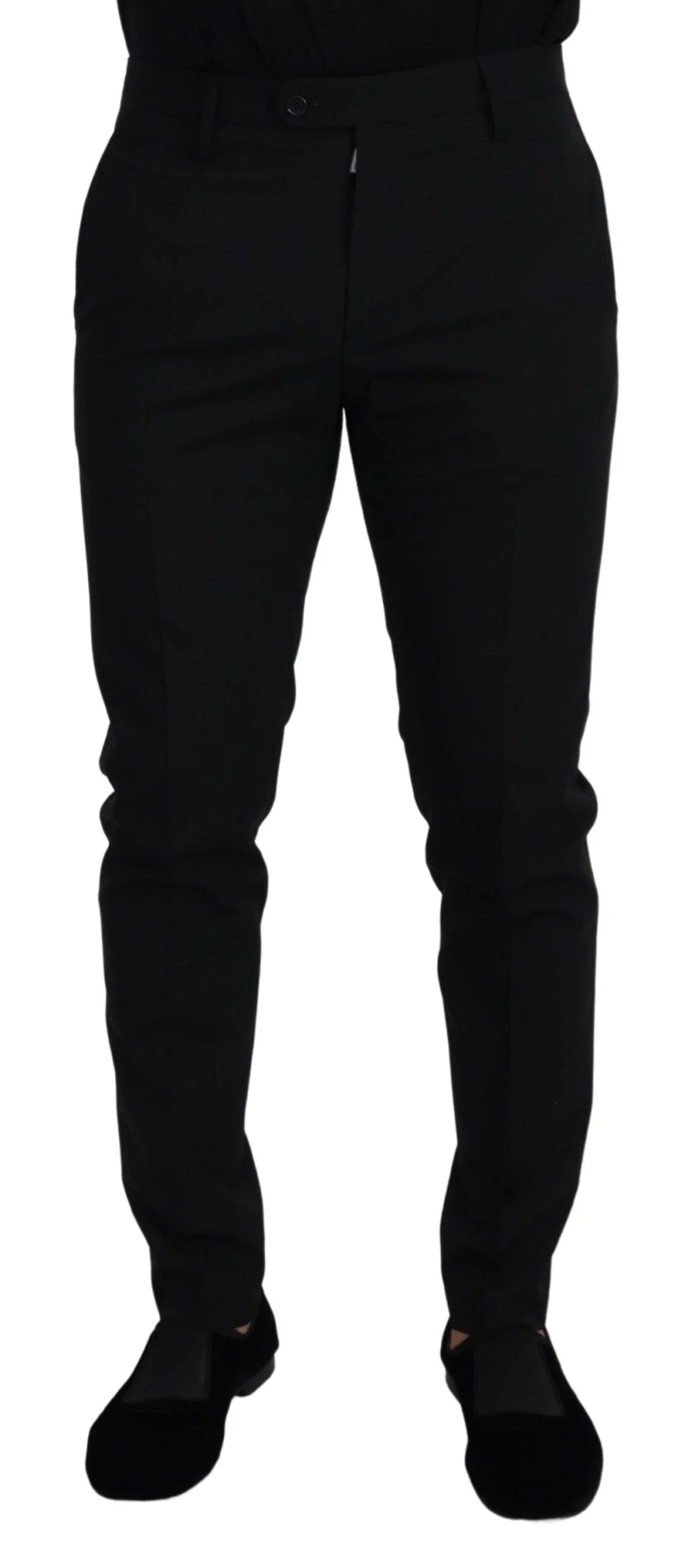 Dolce & Gabbana Black Polyester Chino Formal Pants - IT48 | M - Chinos