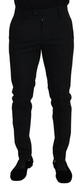Dolce & Gabbana Black Polyester Chino Formal Pants - IT48 | M - Chinos