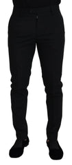 Dolce & Gabbana Black Polyester Chino Formal Pants - IT48 | M - Chinos
