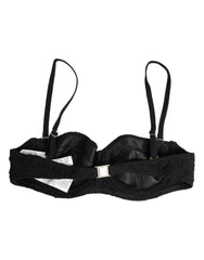 Dolce & Gabbana Black Polyester Embroidered Underwire Bra Underwear - IT2 | S - Bras