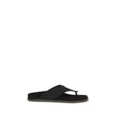 Dolce & Gabbana Black Polyester Flip-Flop Sandals