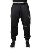 Dolce & Gabbana Black Polyester Logo Jogger Pants - IT52 | L - Joggers