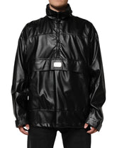 Dolce & Gabbana Black Polyester Logo Plaque Bomber Jacket - IT48 | M - Bomber Jackets