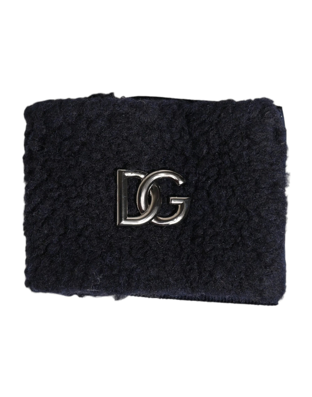 Dolce & Gabbana Black Polyester Logo Plaque Men One Size Wristband - Wristbands