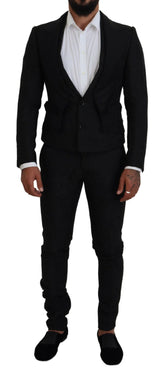 Dolce & Gabbana Black Polyester Men 2 Piece MARTINI Suit - IT46 | S - Pant Suits